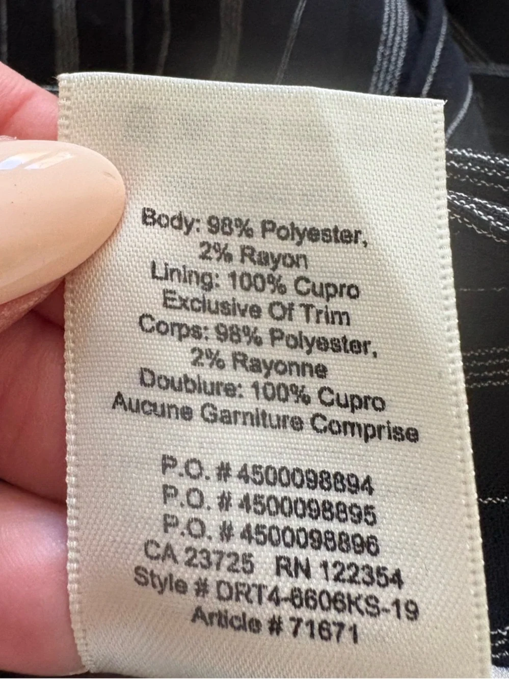 Wilfred Aritzia tie front jallade pant size 6 black white pinstripe trousers - Picture 6 of 10